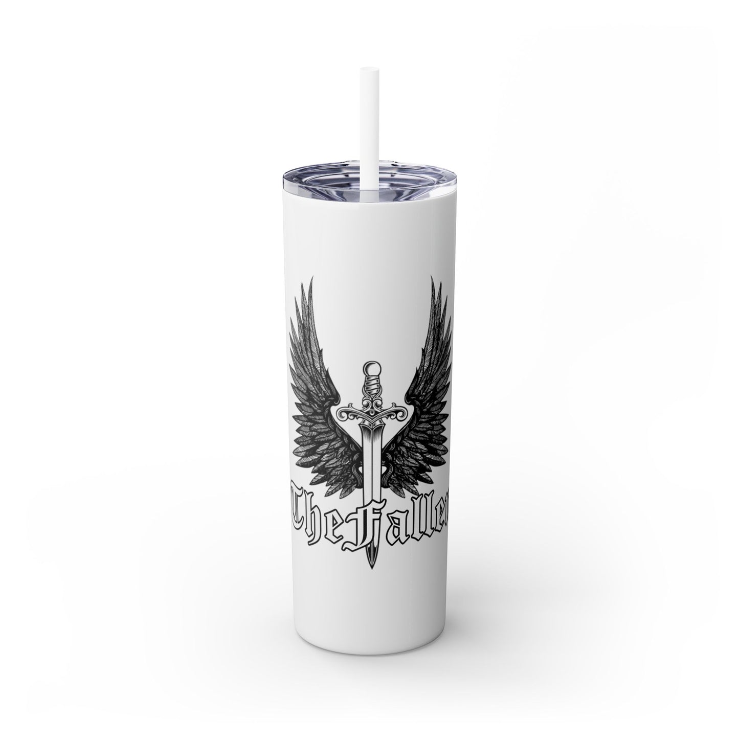 Deadly Virtues Skinny Tumbler with Straw, 20oz